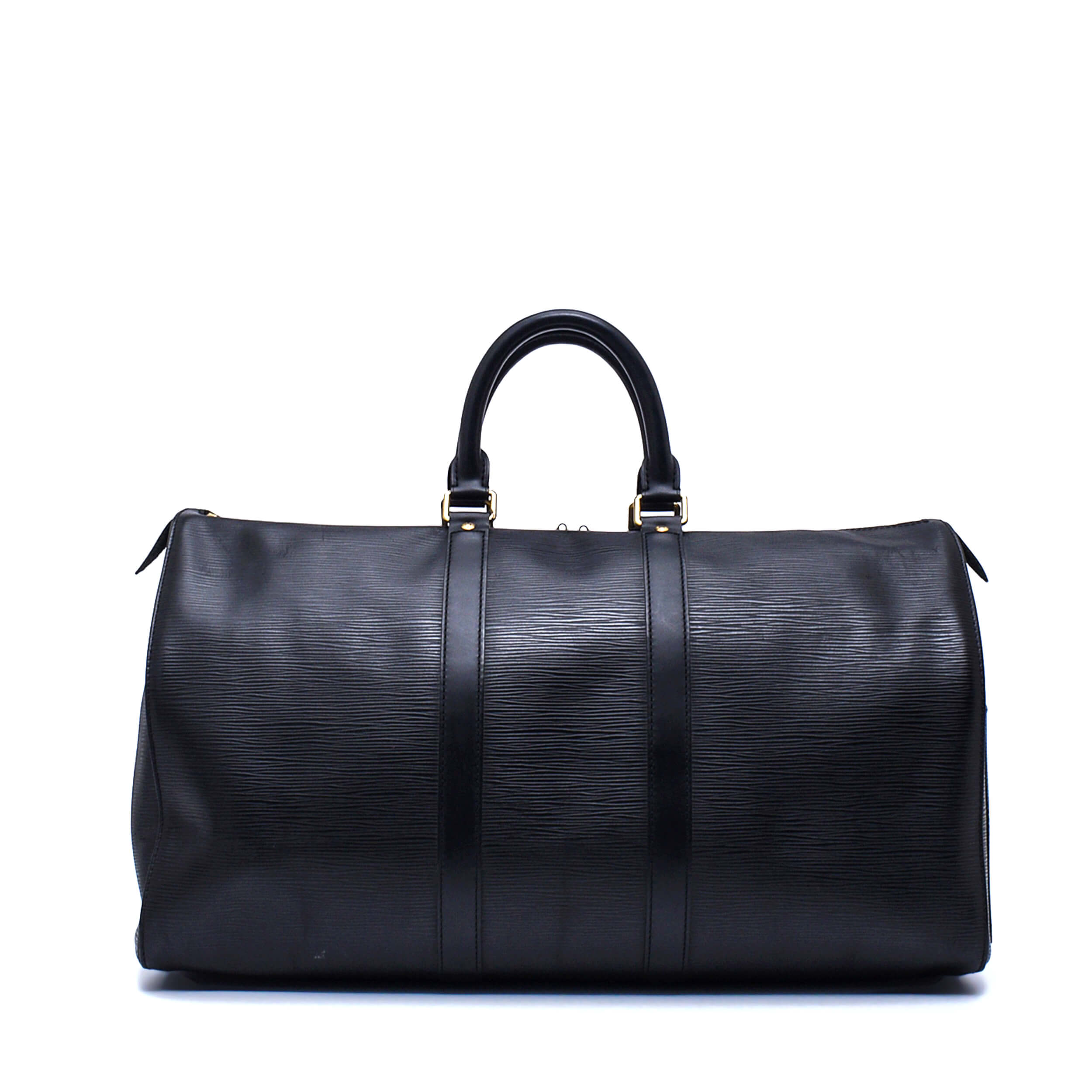 Louis Vuitton - Black Epi Leather Keepall 45 Bag 